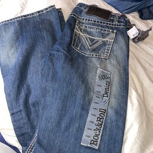 MENS ROCK AND ROLL SLIM BOOTCUT SZ 34XL